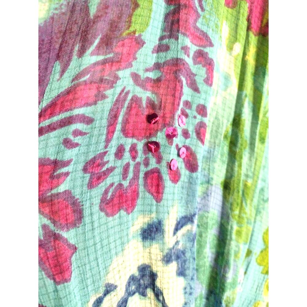 Ulla Popken Multicolor Long Duster Cottagecore Fl… - image 6